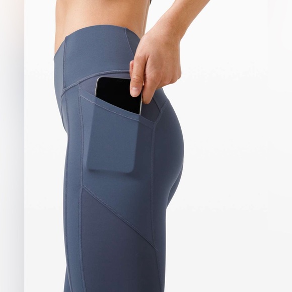 Lululemon All The Right Places Crop Blue Leggings Size 4 - Picture 4 of 14